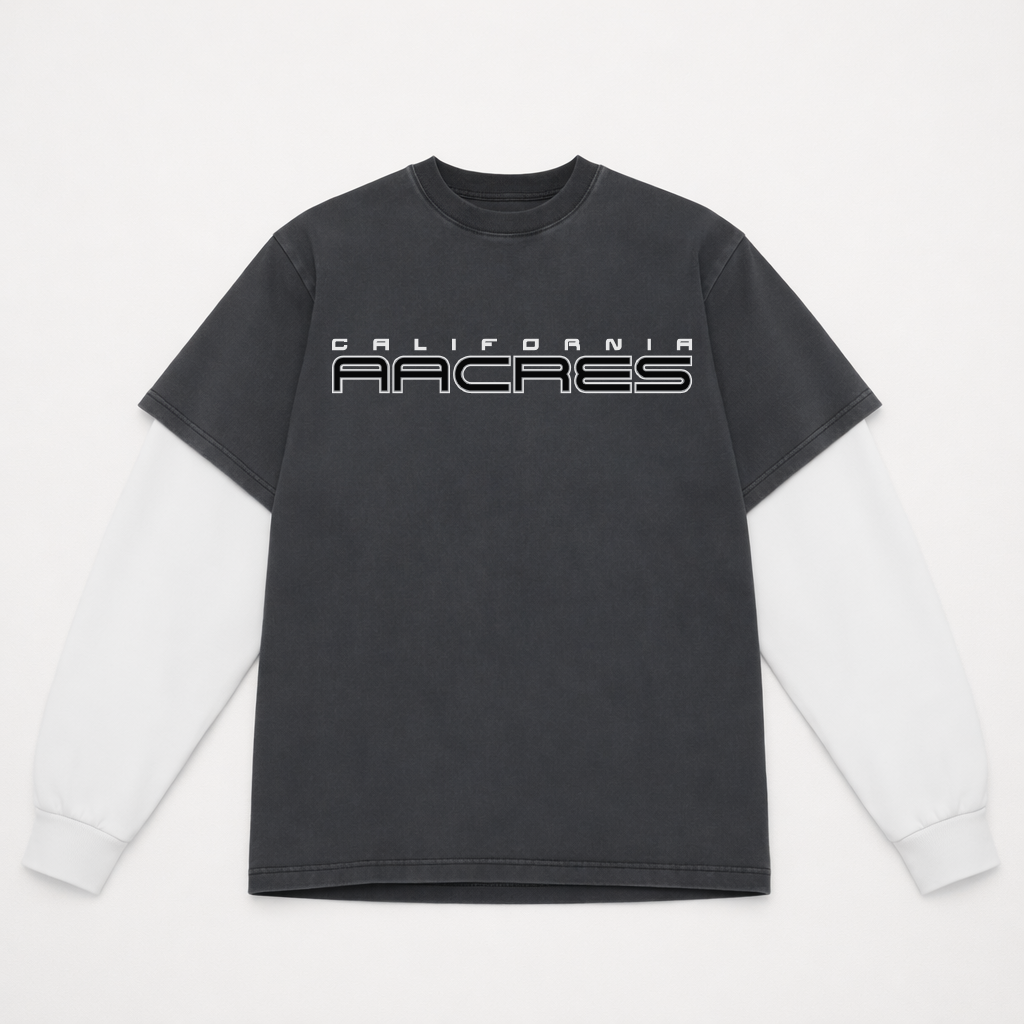 CALIFORNIA VINTAGE GREY LONG SLEEVE TEE