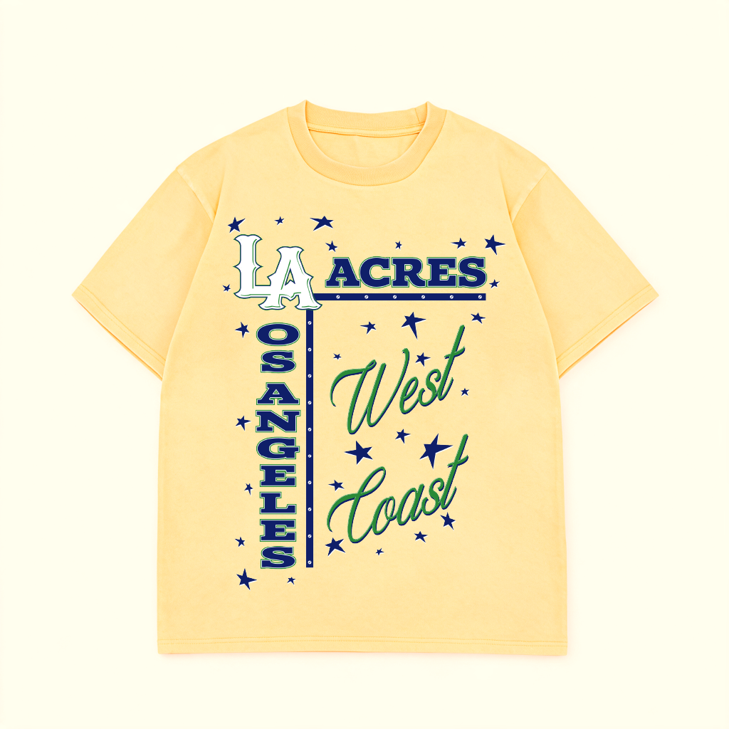 WEST COAST STARS VINTAGE YELLOW TEE