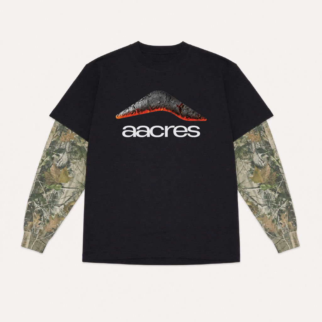 AFTERBURN VINTAGE GREY TREE CAMO LONG SLEEVE TEE
